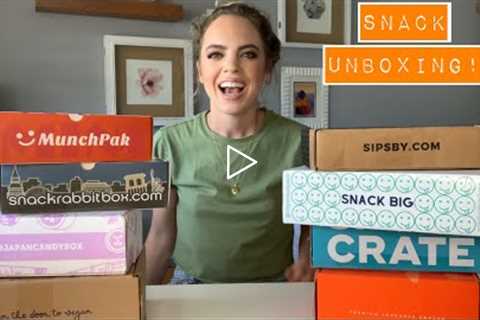 Trying 8 SNACK Subscription boxes! Honest Review - Sub or Pass?!