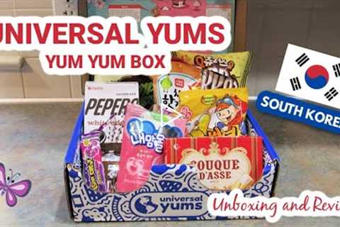 South Korea UNIVERSAL YUMS Subscription Box Unboxing & Taste Test | September 2022 Yum-Yum Box