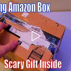 Opening Amazon Box Gift Idea For Halloween And Birthdays - Unboxing ASMR  - Scary Mystery Box Inside