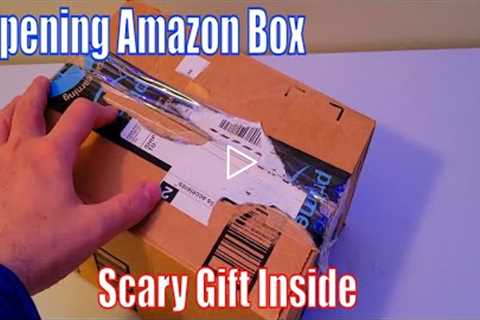 Opening Amazon Box Gift Idea For Halloween And Birthdays - Unboxing ASMR  - Scary Mystery Box Inside