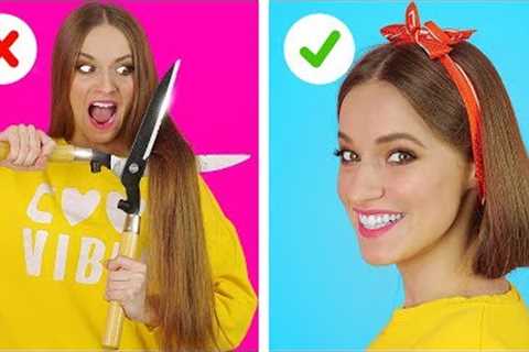 BRILLIANT HAIR HACKS AND TIPS || Funny Hair Situations And Problems by 123 GO!