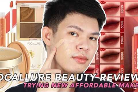 ALL UNDER 300 PESOS! TRYING NEW AFFORDABLE FOCALLURE MAKEUP | SHOPEE MAKEUP REVIEW | Kenny Manalad