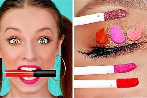 FUNNY DIY MAKE UP HACKS AND TIPS || Cool And Simple Girly Ideas by 123 GO!