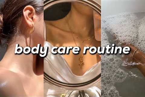 BODY CARE ROUTINE for glowing skin 🤍 skincare, anti-aging tips, at home laser hair removal