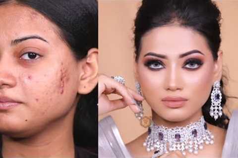 PIMPLE SKIN MAKEUP | Oily Skin Makeup Tutorial | Long Lasting Makeup |   @pkmakeupstudio