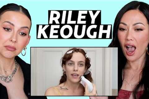 Riley Keough''s Glowing Skincare & Makeup Routine: Reacting with a Pro Makeup Artist! | Susan..