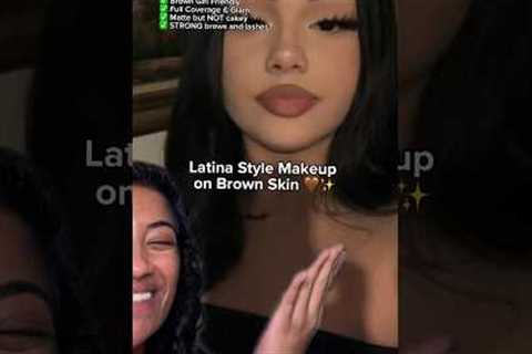 Let’s try Latina style makeup on brown skin 🤎 #browngirlmakeup