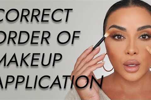 CORRECT ORDER OF APPLYING MAKEUP | NINA UBHI