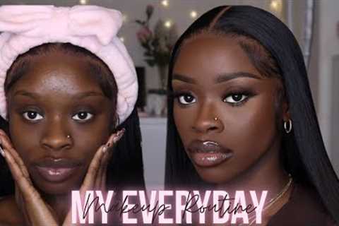 *Detailed* Soft Glam Everyday Makeup Routine For Dark Skin WOC ( Beginner Friendly) Step By Step