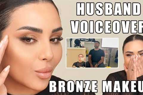 Bronze Smokey Eye Makeup Tutorial: Husband Does the Voiceover! | Nina Ubhi