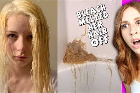 TRAGIC Hair Dye Fails You Won''t Believe - REACTION