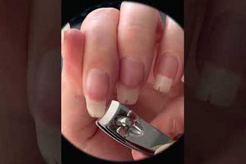 Easy natural nail shaping from square nails to almond nails | Nail shaping and filing tutorial