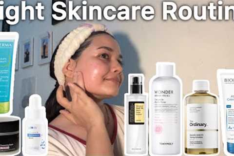 My Night Skincare Routine For Korean Glass Skin | The Ordinary,Cosrx,Tony Moly, Bioderma, Quench