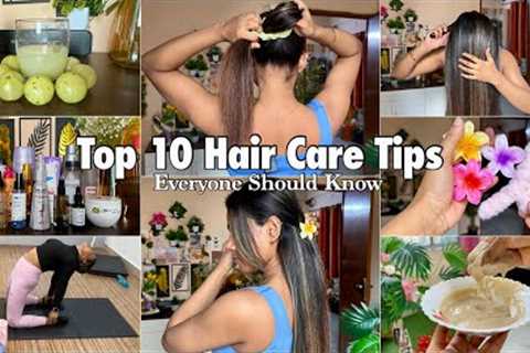 Top 10 HAIR CARE Tips- How to grow long, healthy & strong hair | #tips #haircare #selfcare